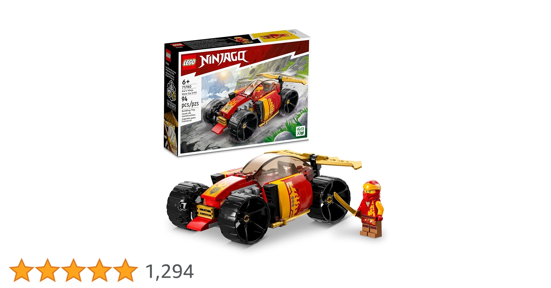 少女B Lego® Ninjago® 71780 Auto de Carreras Ninja EVO de Kai
